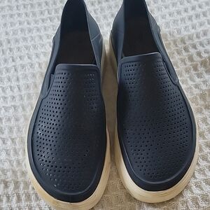 Womens Black Slip-On Shoes